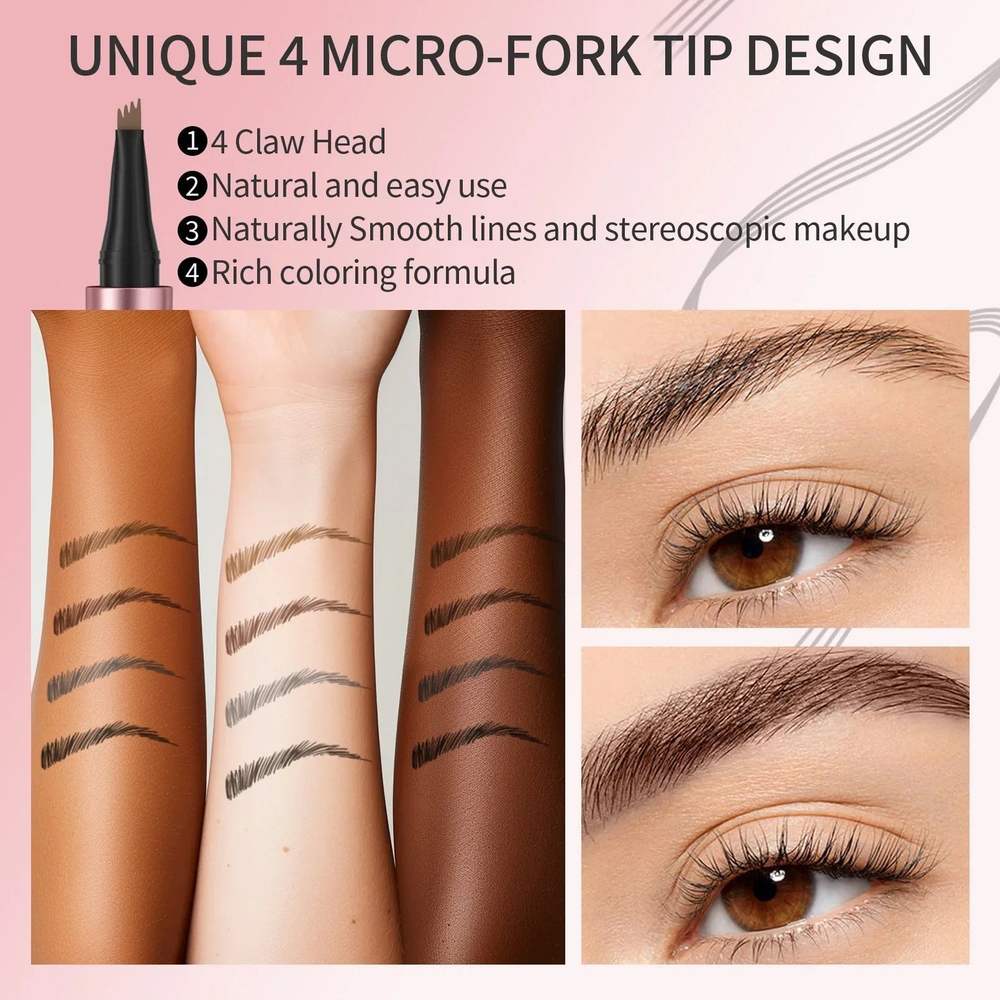 🔥Last Day | Buy 1 Get 1 Free Natural Stroke Brow Pen