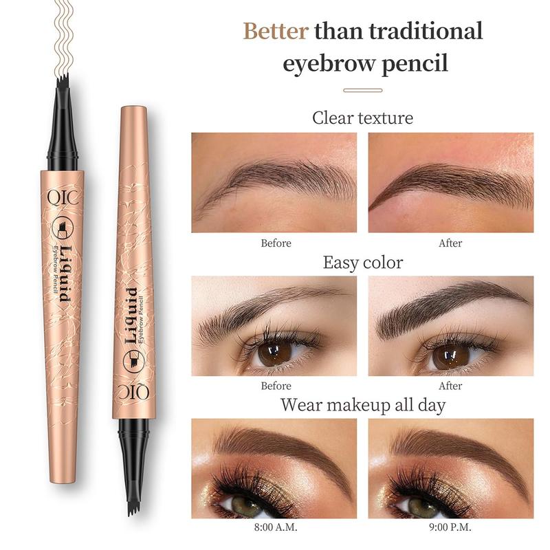 Long Lasting Waterproof Micro Fork Brow Pen Eyebrow Pencil