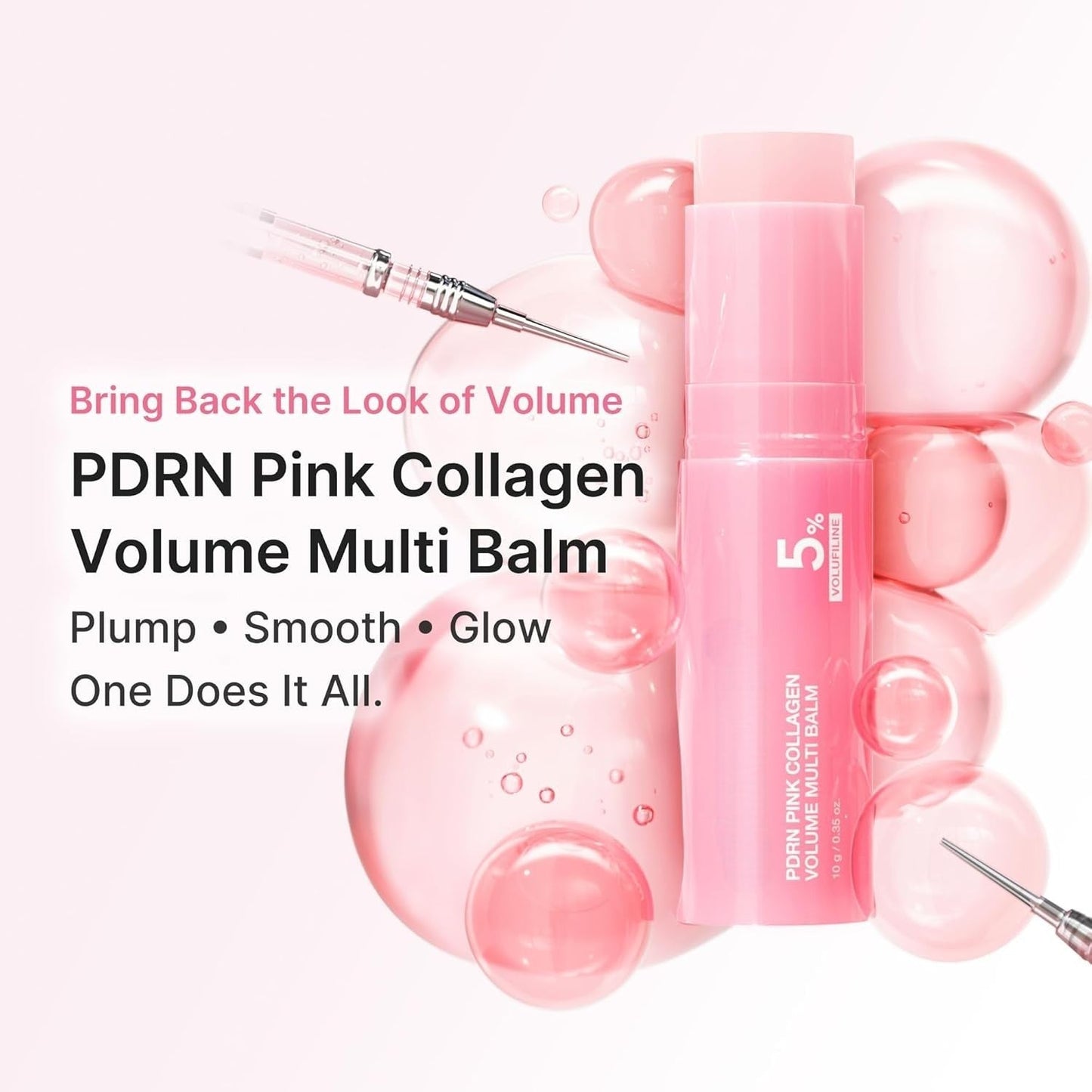 PDRN Pink Collagen Volume Multi Balm Stick for Plumping and Glow