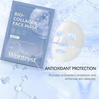 Collagen Hydrating & Firming Face Mask, 4/8 Counts Moisturizing & Nourishing Face Masks, Facial Care Mask for Women & Men, Skincare Products, Collagen Mask Sheet, Collagen Film Mask #GLOBAL PICKS