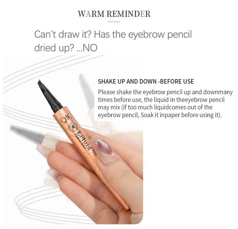 Long Lasting Waterproof Micro Fork Brow Pen Eyebrow Pencil